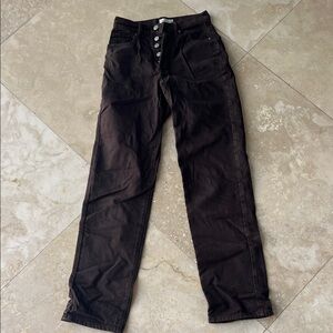 Women’s Brown Denim Pants Jeans Size 22 Waist